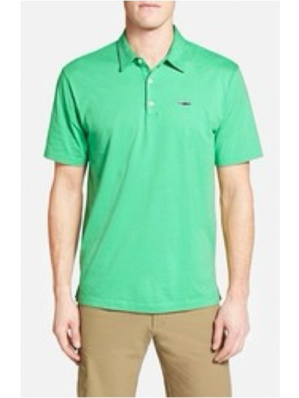 Patagonia Men's Bright Green Polo Shirt EUC